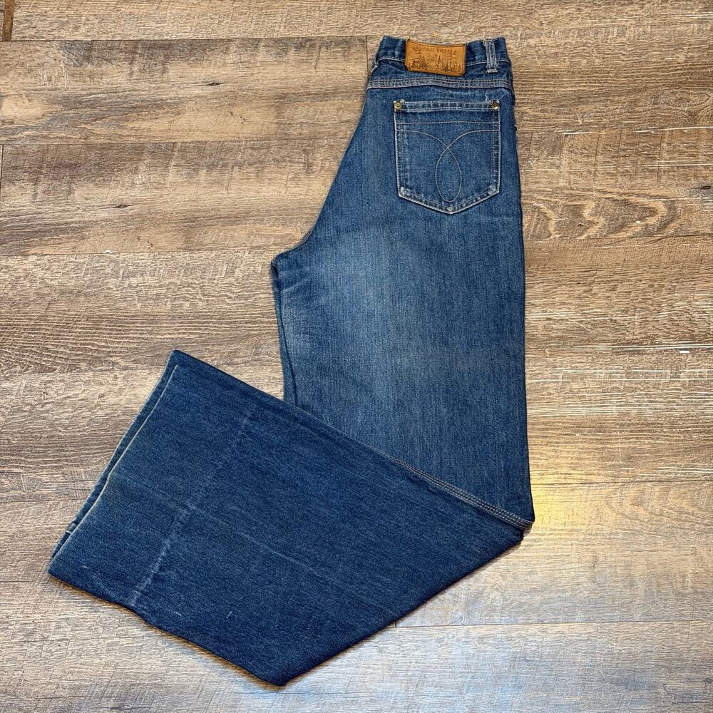 Vintage Oregon Trails High Rise Flare Wide Leg Jeans Size 9 x 36